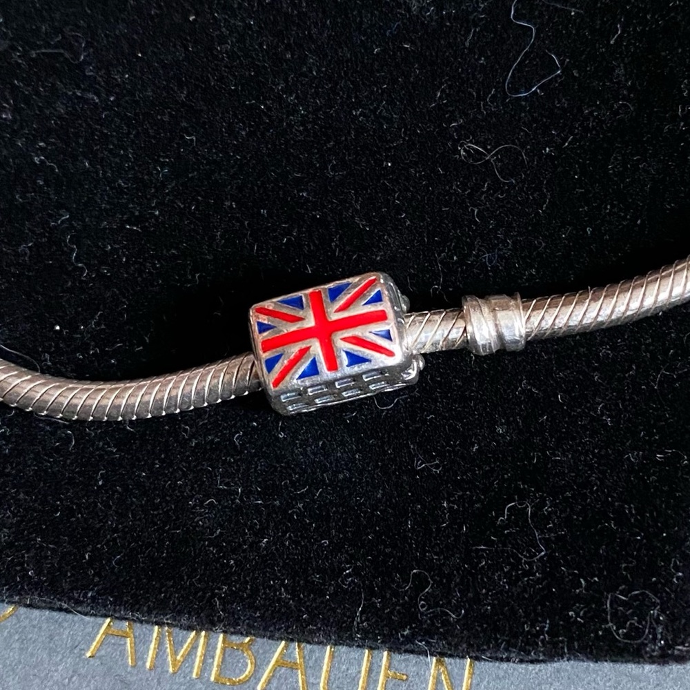 Authentic Pandora Snake Bracelet With 4 Pandora C… - image 3